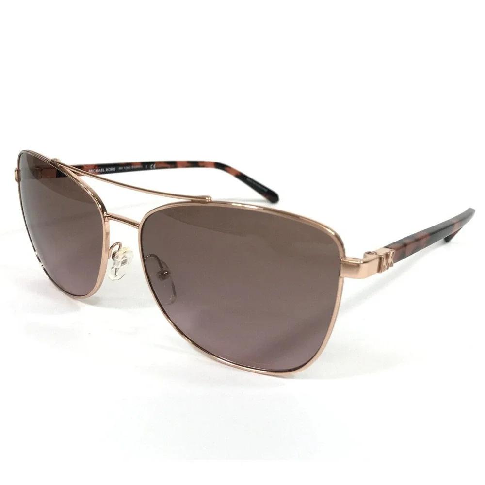 Michael Kors Sunglasses MK1096 Stratton 110814 Rose Gold Tortoise Brown Lenses - Picture 6 of 14